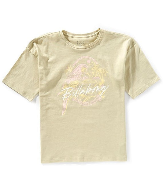 Girls Parrot Beach Oversized T-Shirt