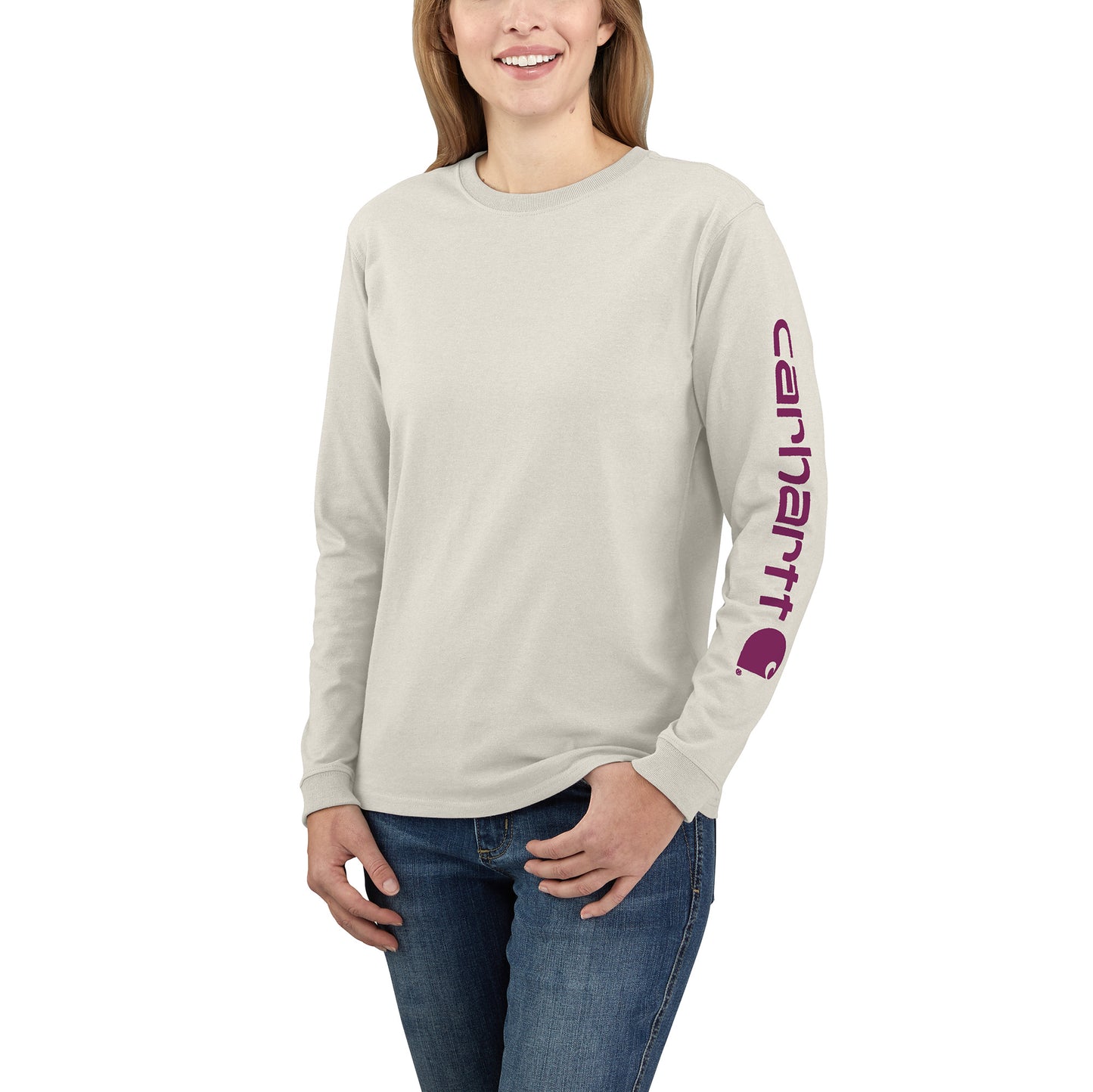 W Loose Fit Heavyweight LS Sleeve Graphic T-Shirt - 103401