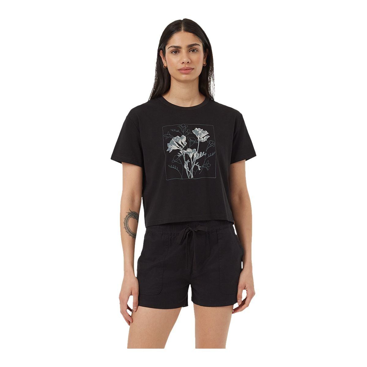 W Floral Crop T-Shirt