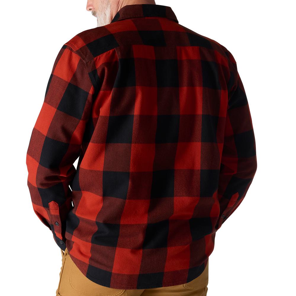 M Loose Fit Heavyweight Flannel LS Plaid Shirt - 107013