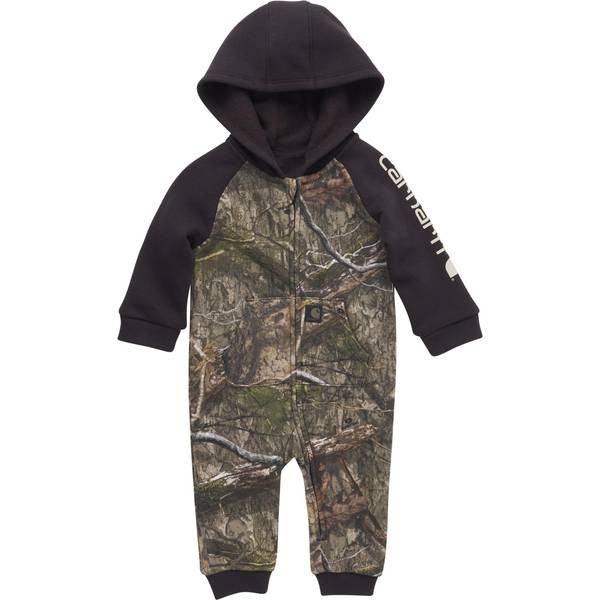 Long-Sleeve Zip-Front Hooded Camo Coverall