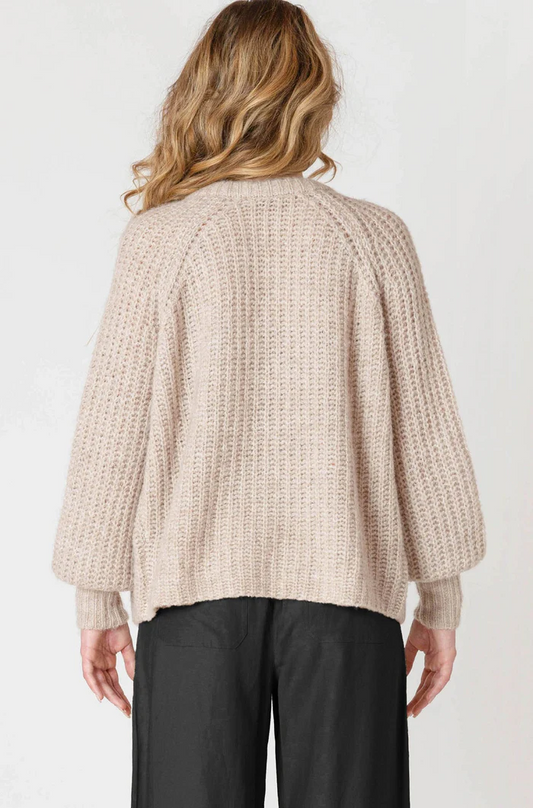 Crewneck Textured Cardigan