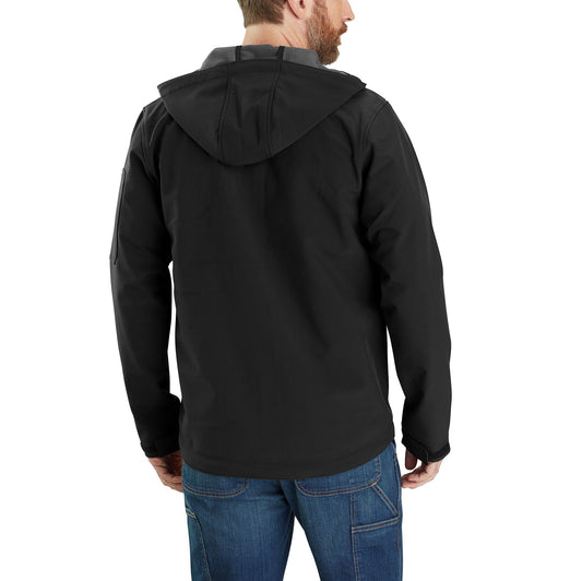 .Rain Defender Relaxed Fit Mid Weight Softshell Hooded Jacket