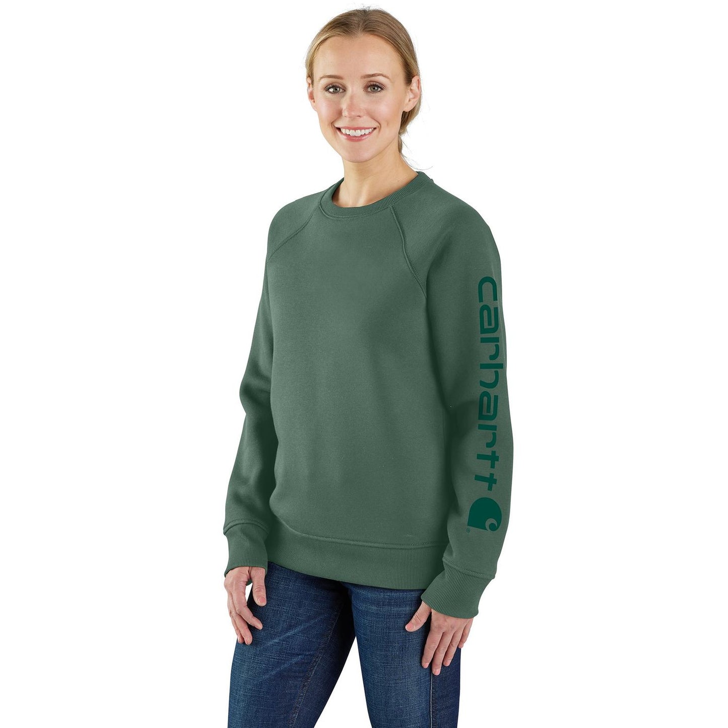 W Relaxed Fit Midweight Graphic Crewneck Sweatshirt