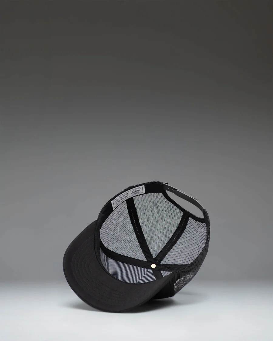 Whaler Tall Mesh Cap - Black