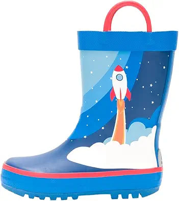 .Rocket Ship Rain Boot