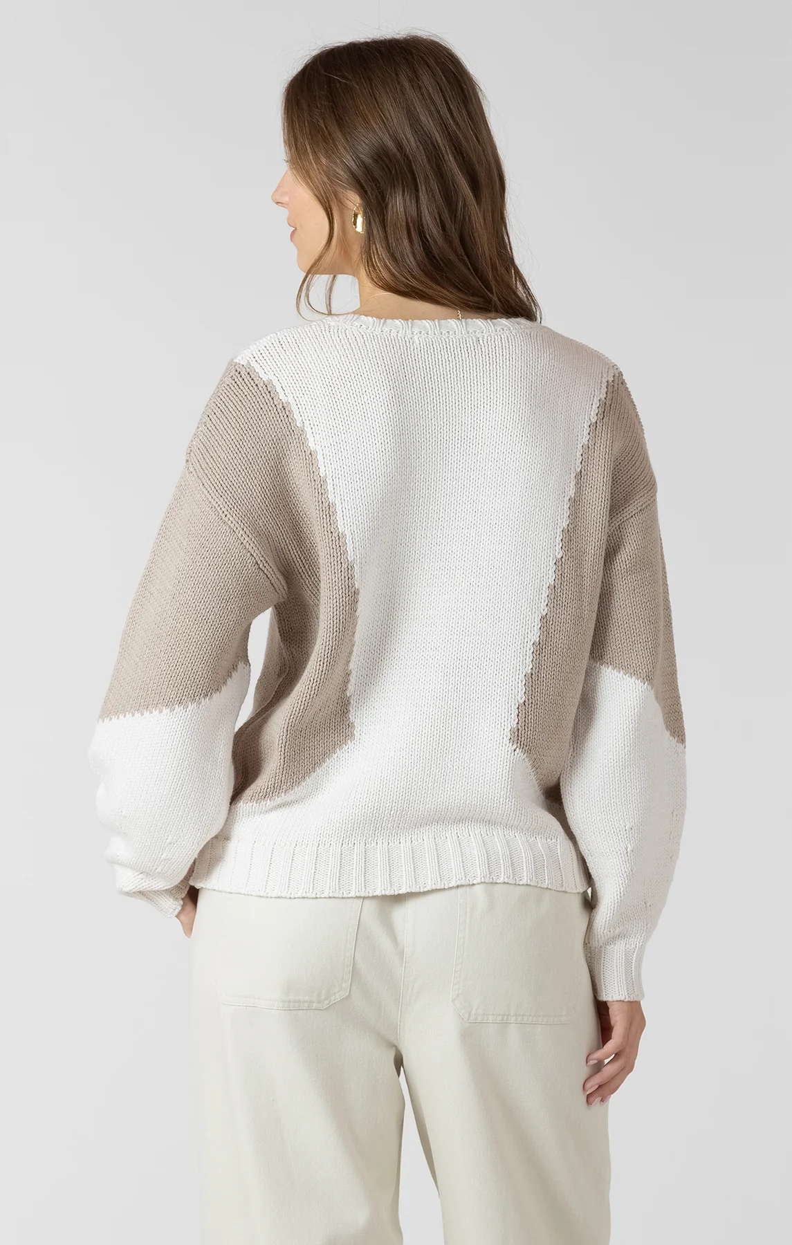 Colorblock Crewneck Sweater