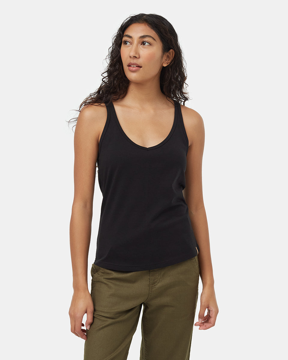 .TreeBlend Deep V-Neck Tank
