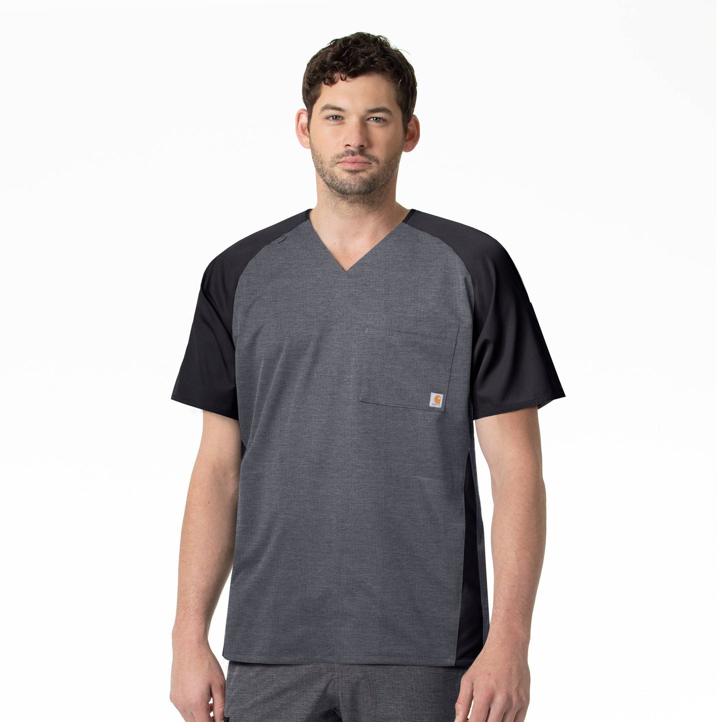 2-Tone Raglan Sleeve Scrub Top
