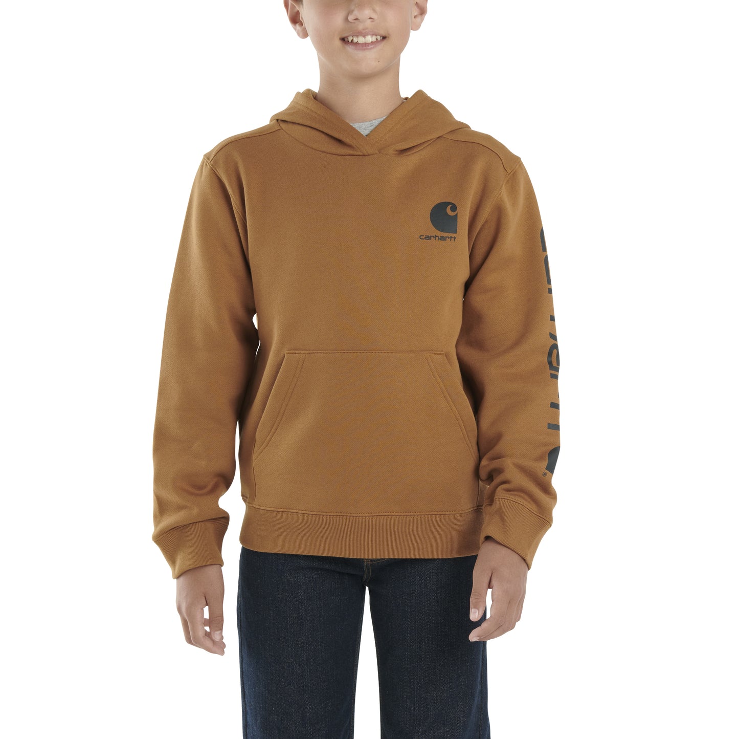 Fleece Long Sleeve Logo Hooded Graphic Sweatshirt