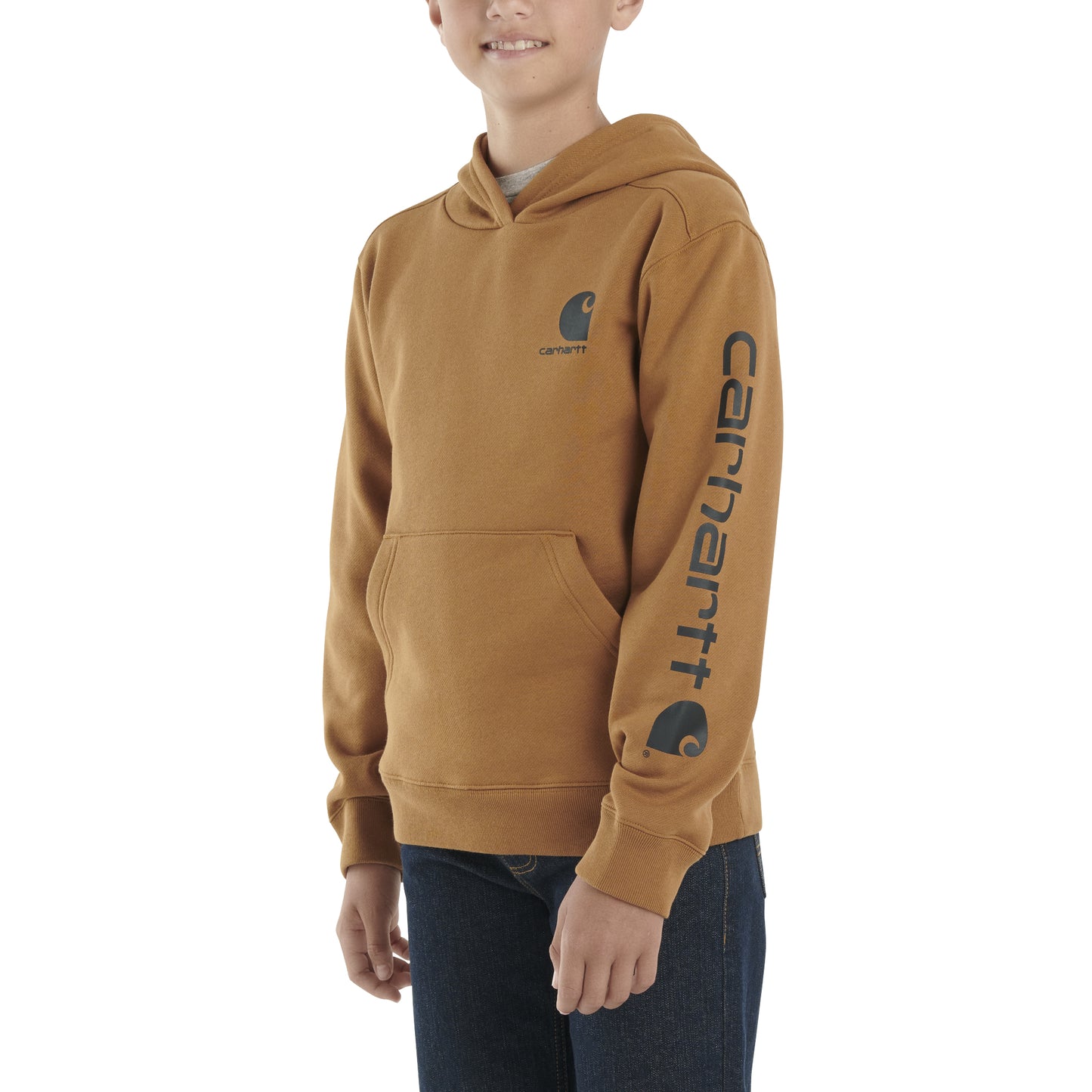 Fleece Long Sleeve Logo Hooded Graphic Sweatshirt