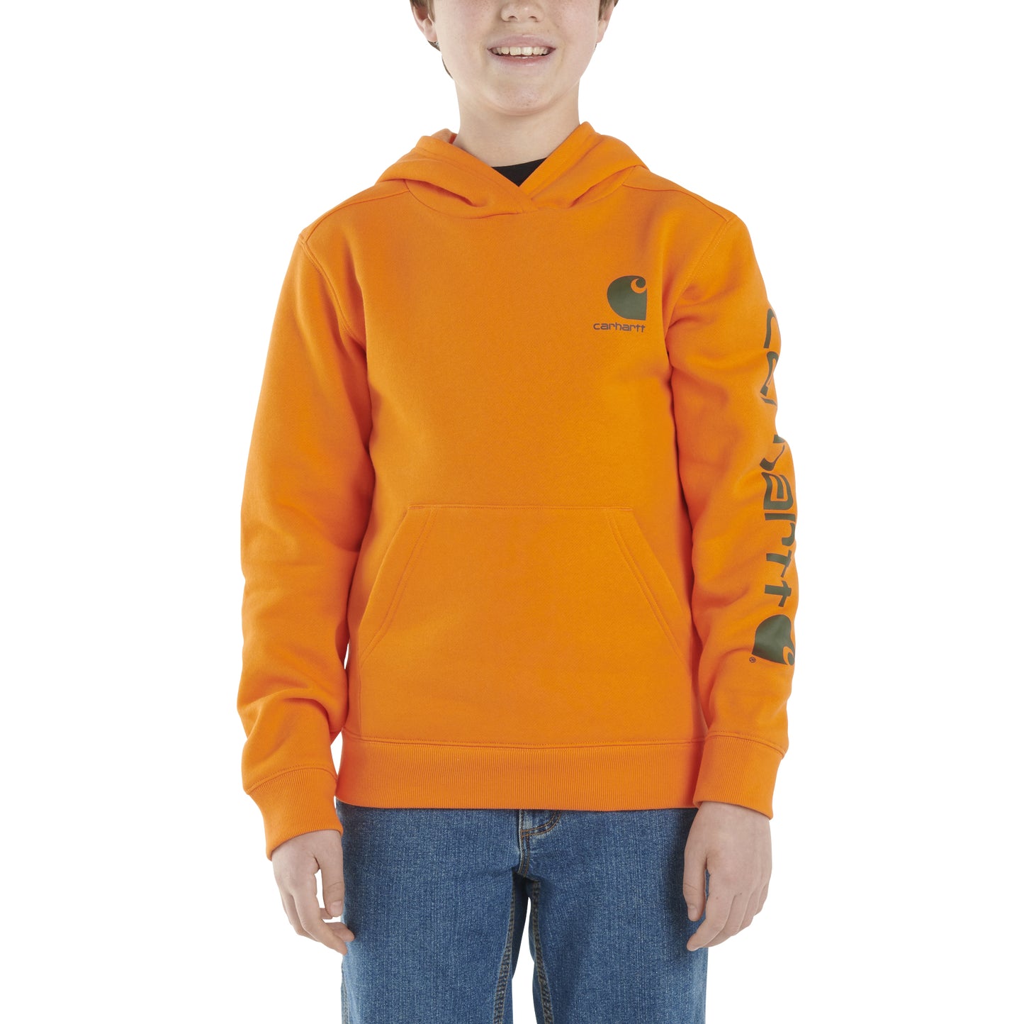 Fleece Long Sleeve Logo Hooded Graphic Sweatshirt