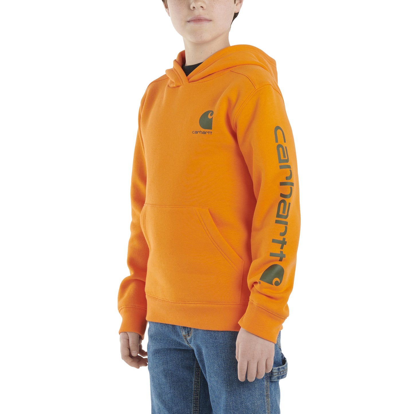 Fleece Long Sleeve Logo Hooded Graphic Sweatshirt