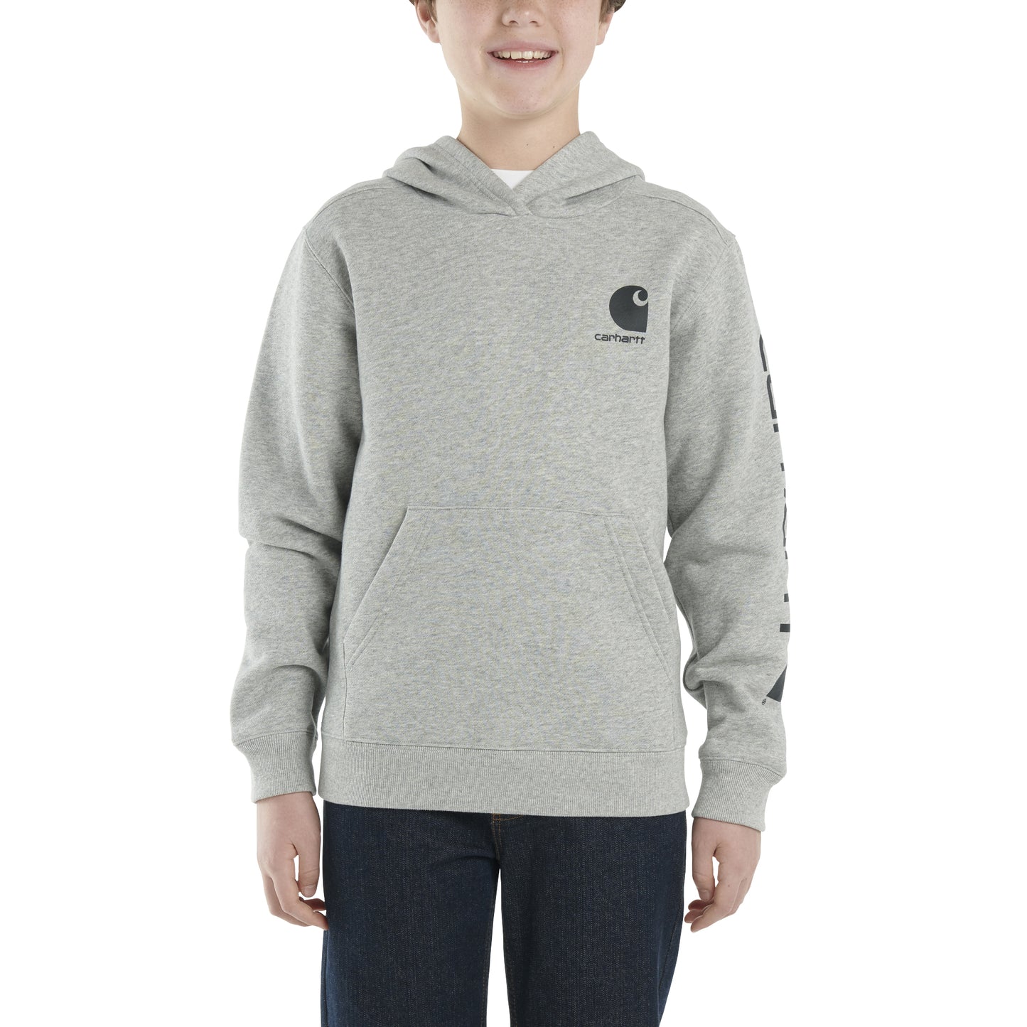 Fleece Long Sleeve Logo Hooded Graphic Sweatshirt