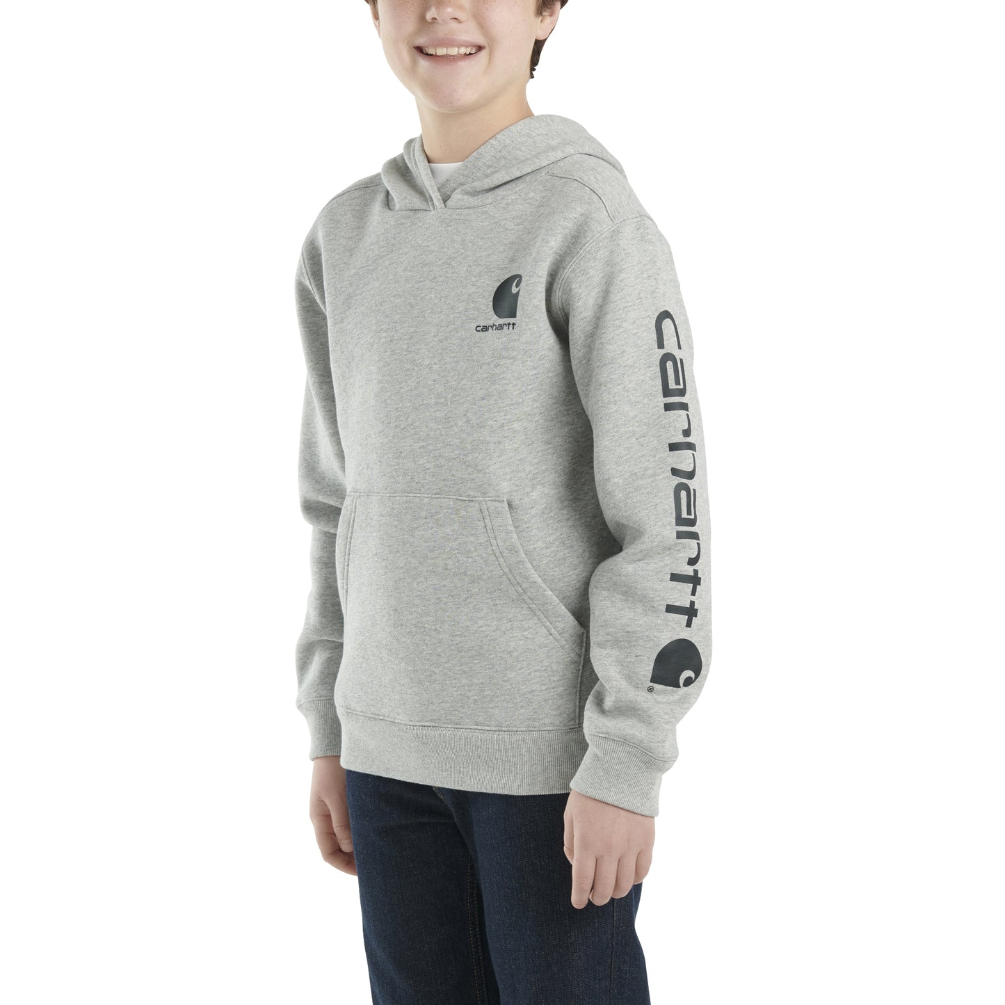 Fleece Long Sleeve Logo Hooded Graphic Sweatshirt
