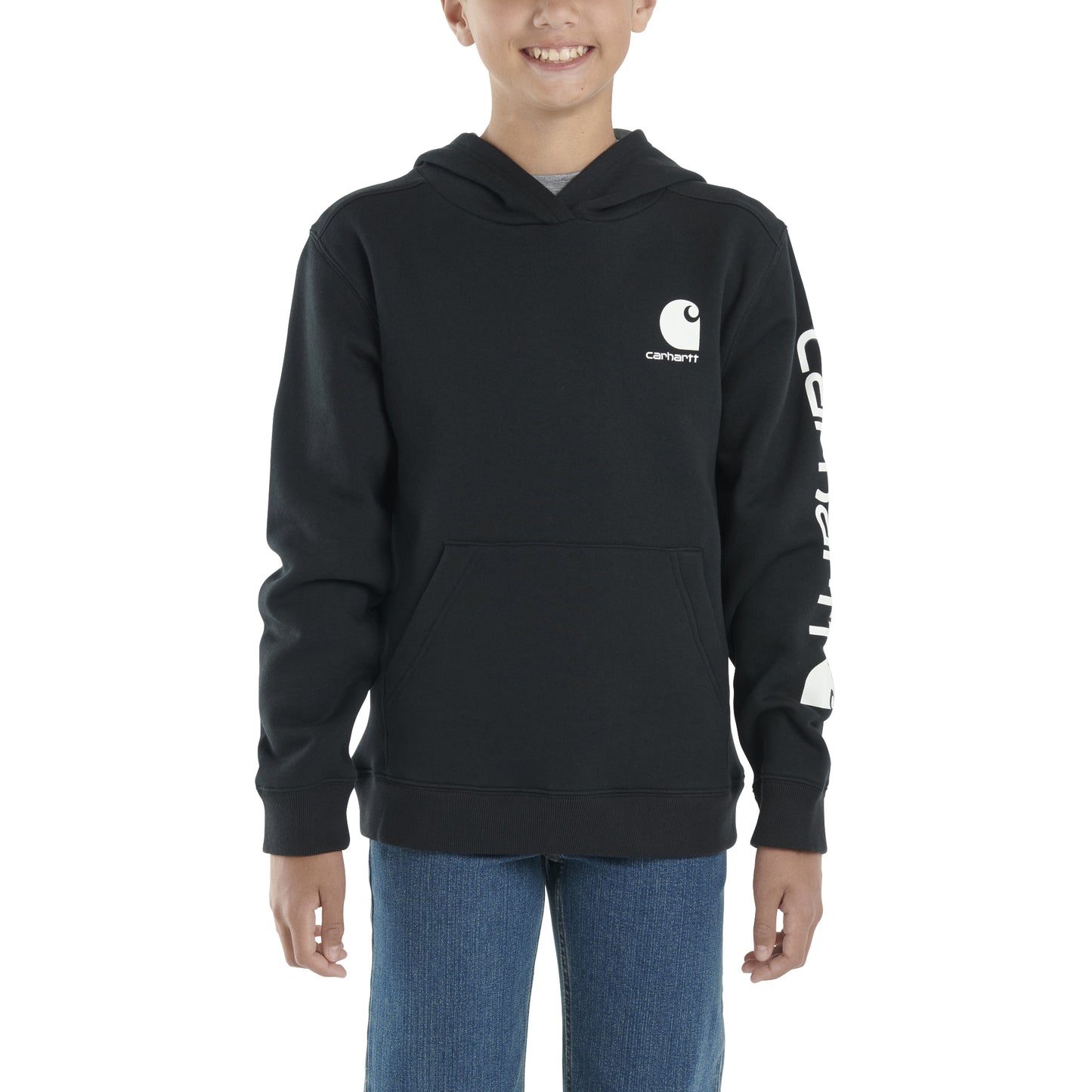 Fleece Long Sleeve Logo Hooded Graphic Sweatshirt