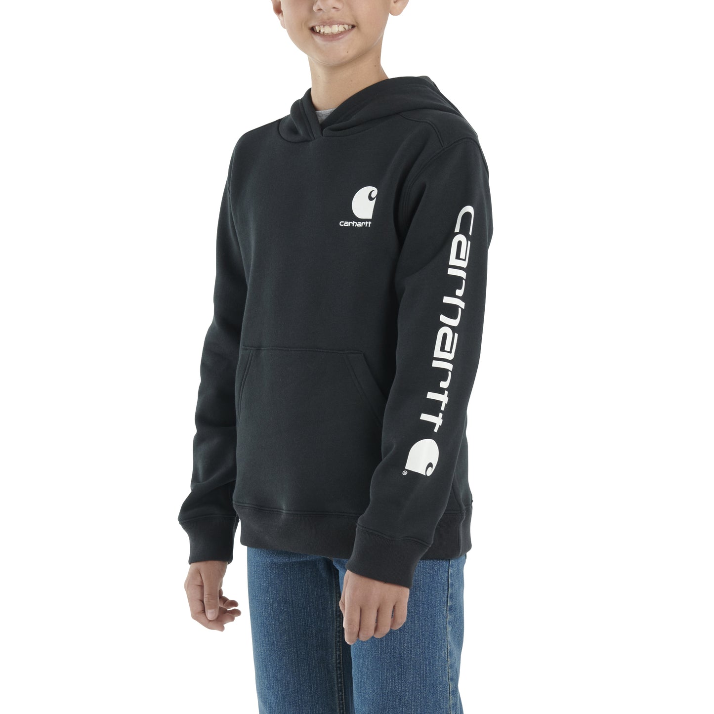 Fleece Long Sleeve Logo Hooded Graphic Sweatshirt