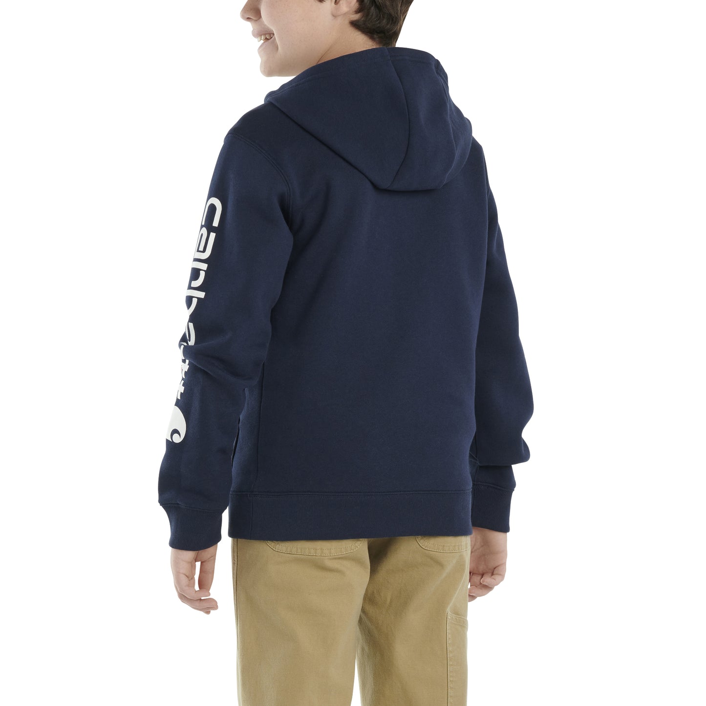 Fleece Long Sleeve Logo Hooded Graphic Sweatshirt