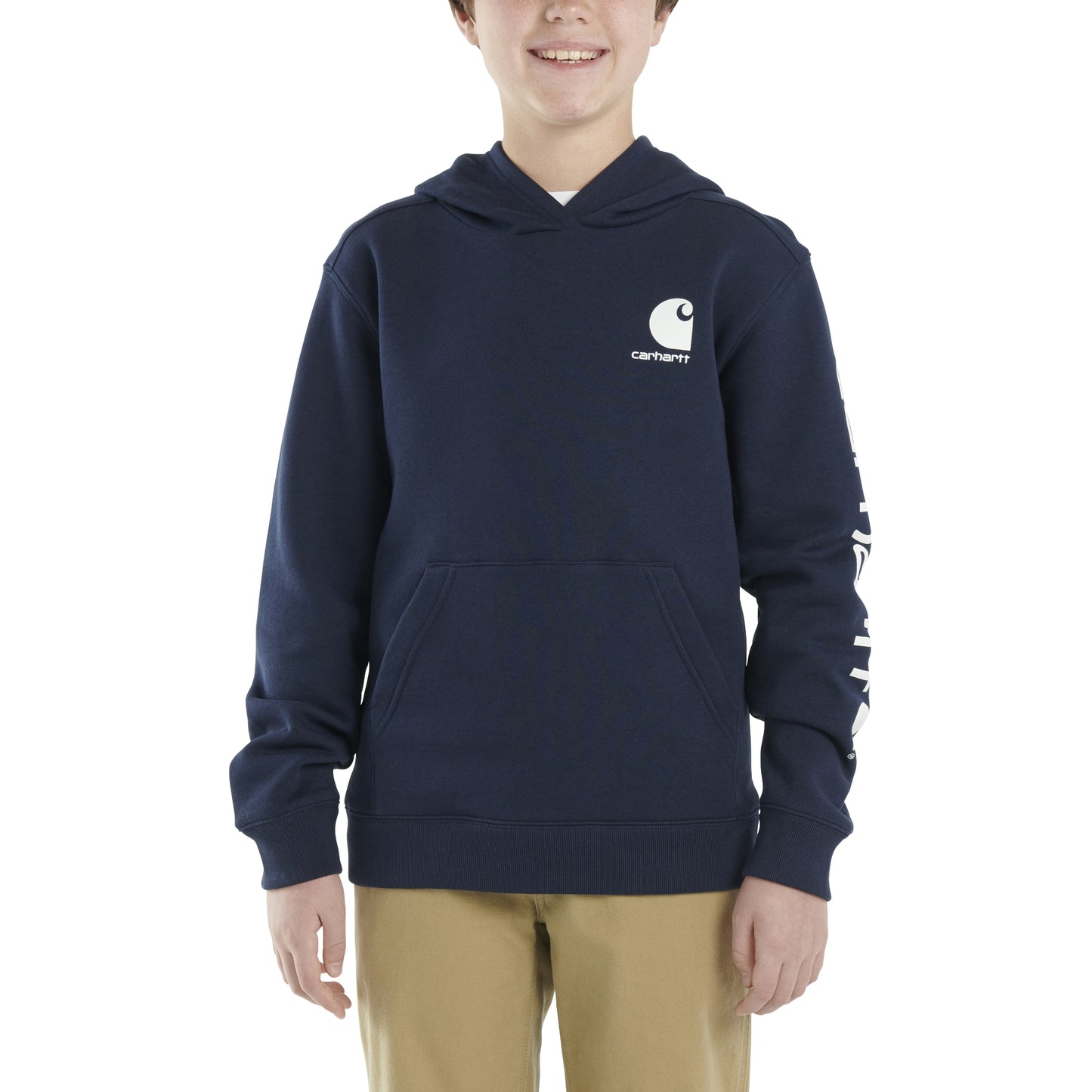 Fleece Long Sleeve Logo Hooded Graphic Sweatshirt