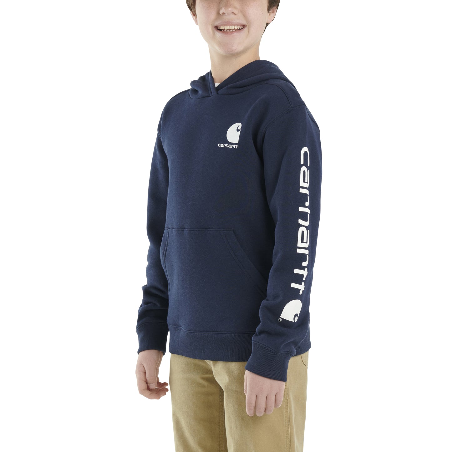 Fleece Long Sleeve Logo Hooded Graphic Sweatshirt