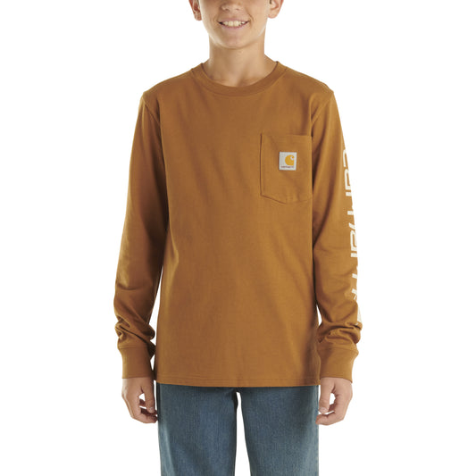 Long-Sleeve Graphic Pocket T-Shirt