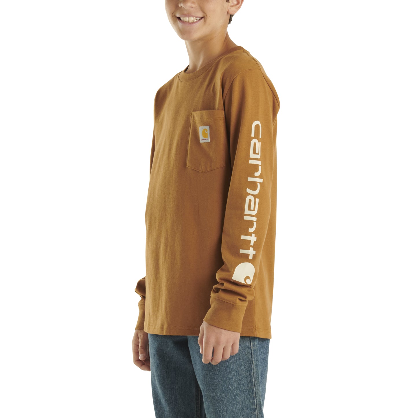 Long-Sleeve Graphic Pocket T-Shirt
