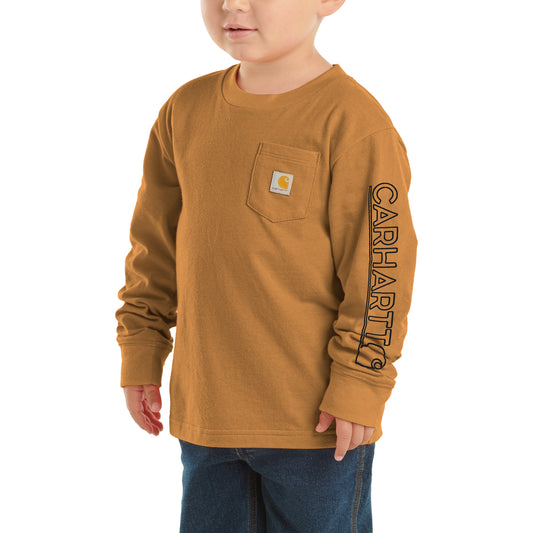 .Boys Long-Sleeve Pocket T-Shirt