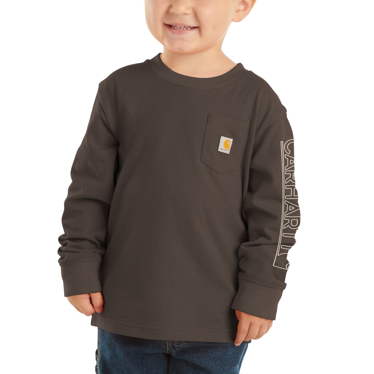 Long-Sleeve Graphic Pocket T-Shirt