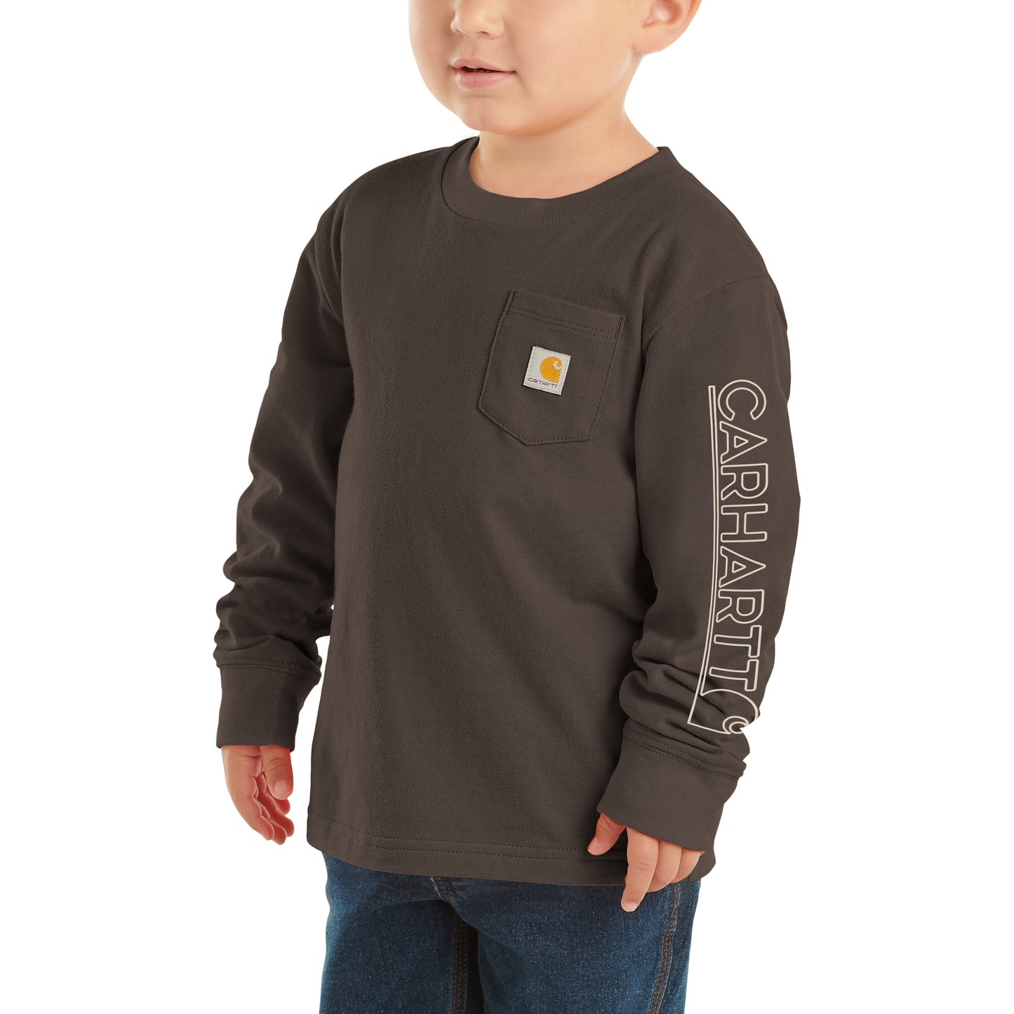 Long-Sleeve Graphic Pocket T-Shirt