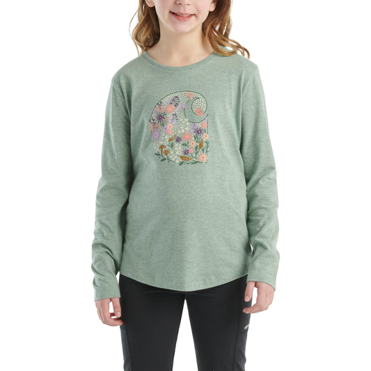 Long-Sleeve Floral C T-Shirt