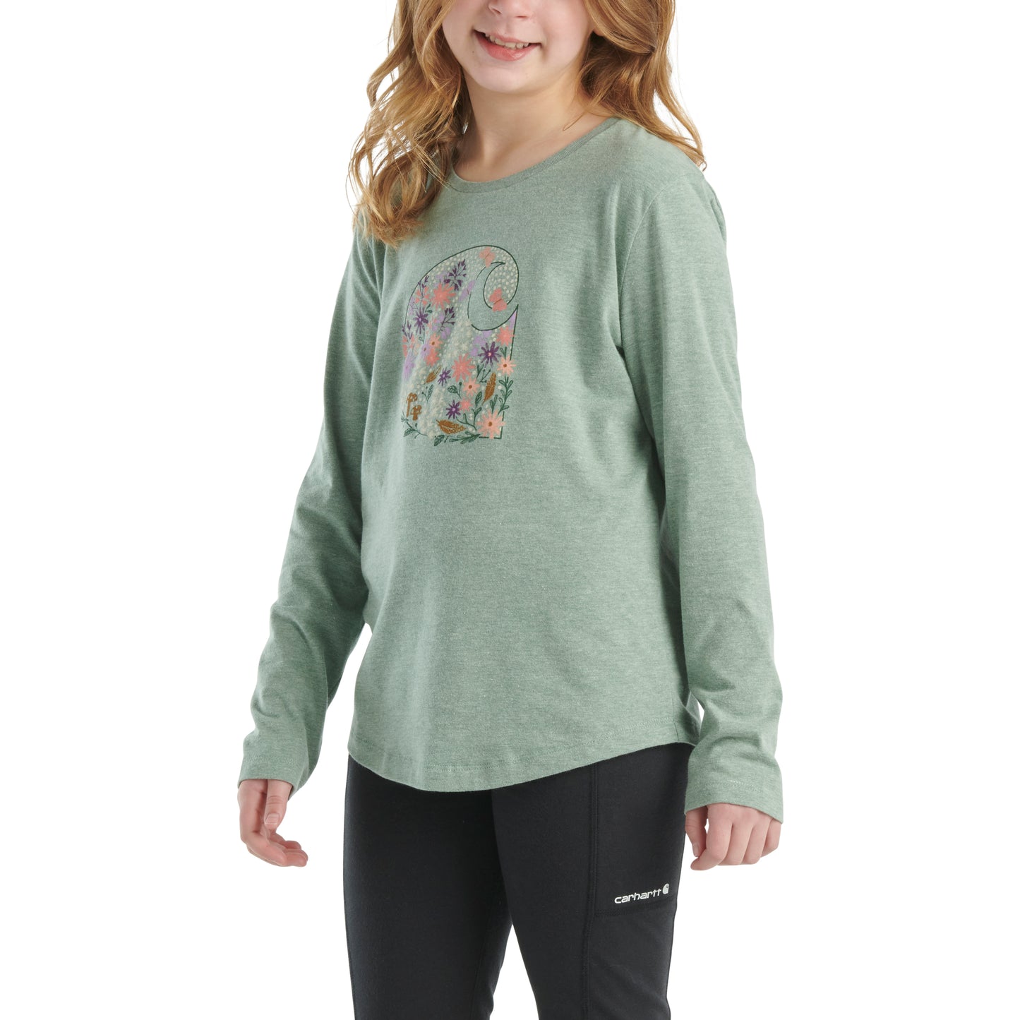 Long-Sleeve Floral C T-Shirt