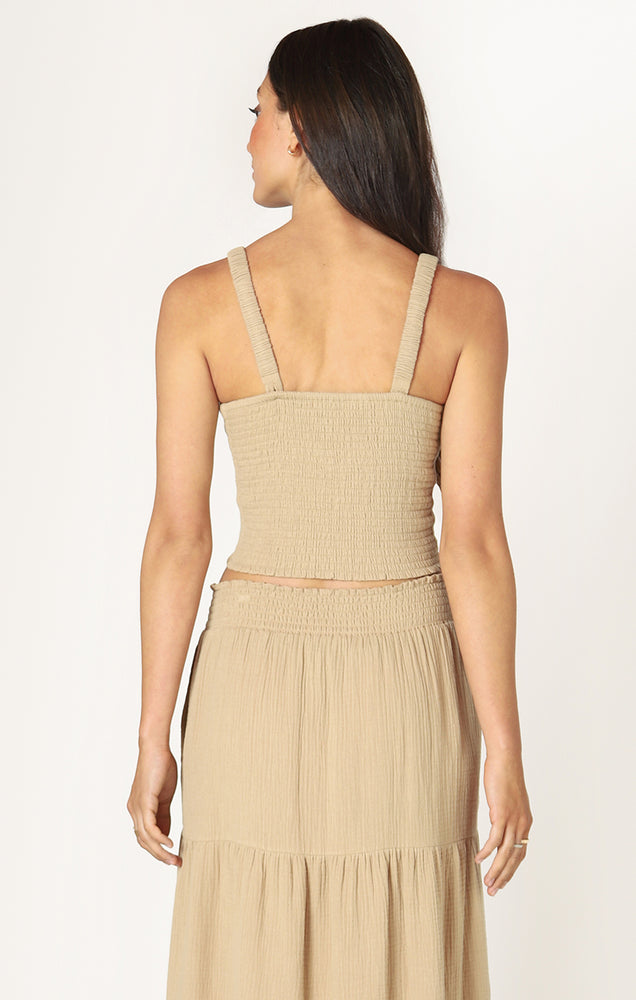 Smocked Textured Tank