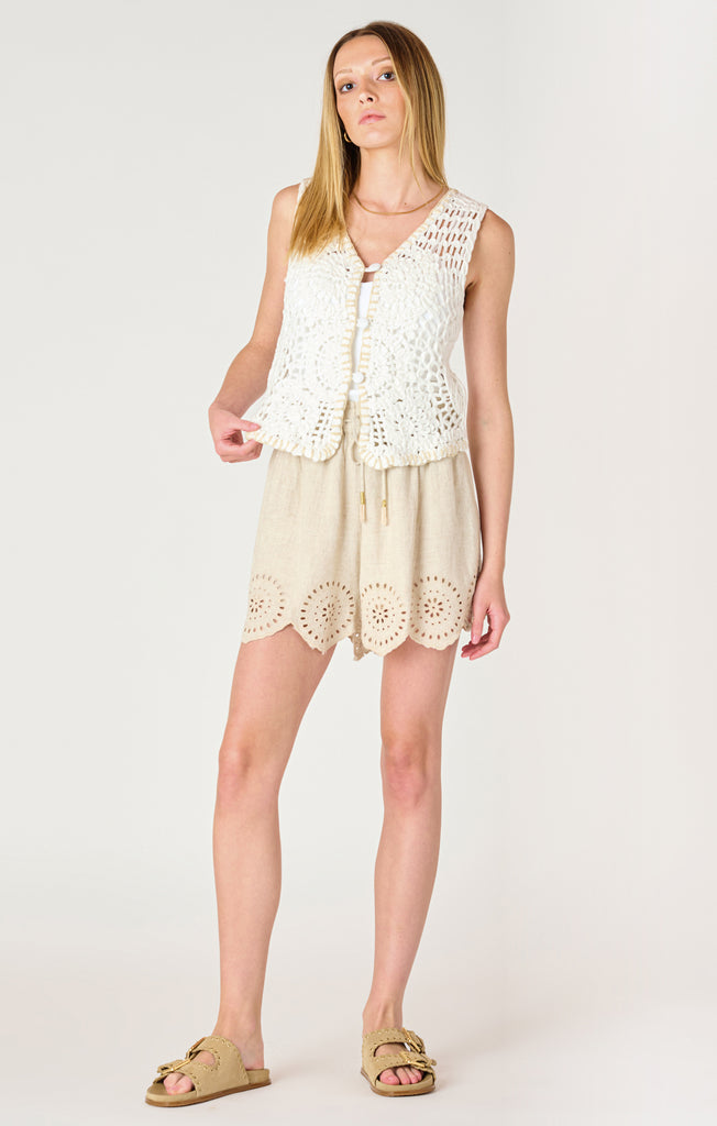 Eyelet Pull On Shorts