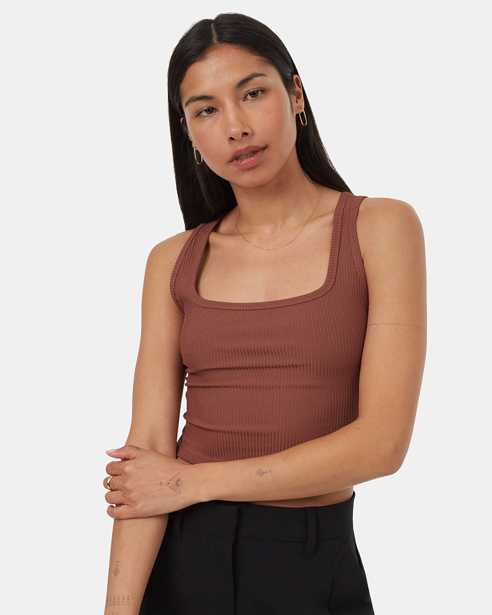 .TechRib Wide Strap Scoop Tank