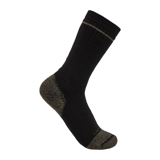 Mens - Midweight Cotton Blend Steel Toe Boot Sock 2 Pack