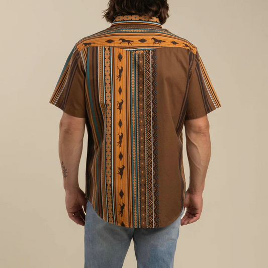 The Wyatt Pearl Snap Short Sleeve Print Shirt