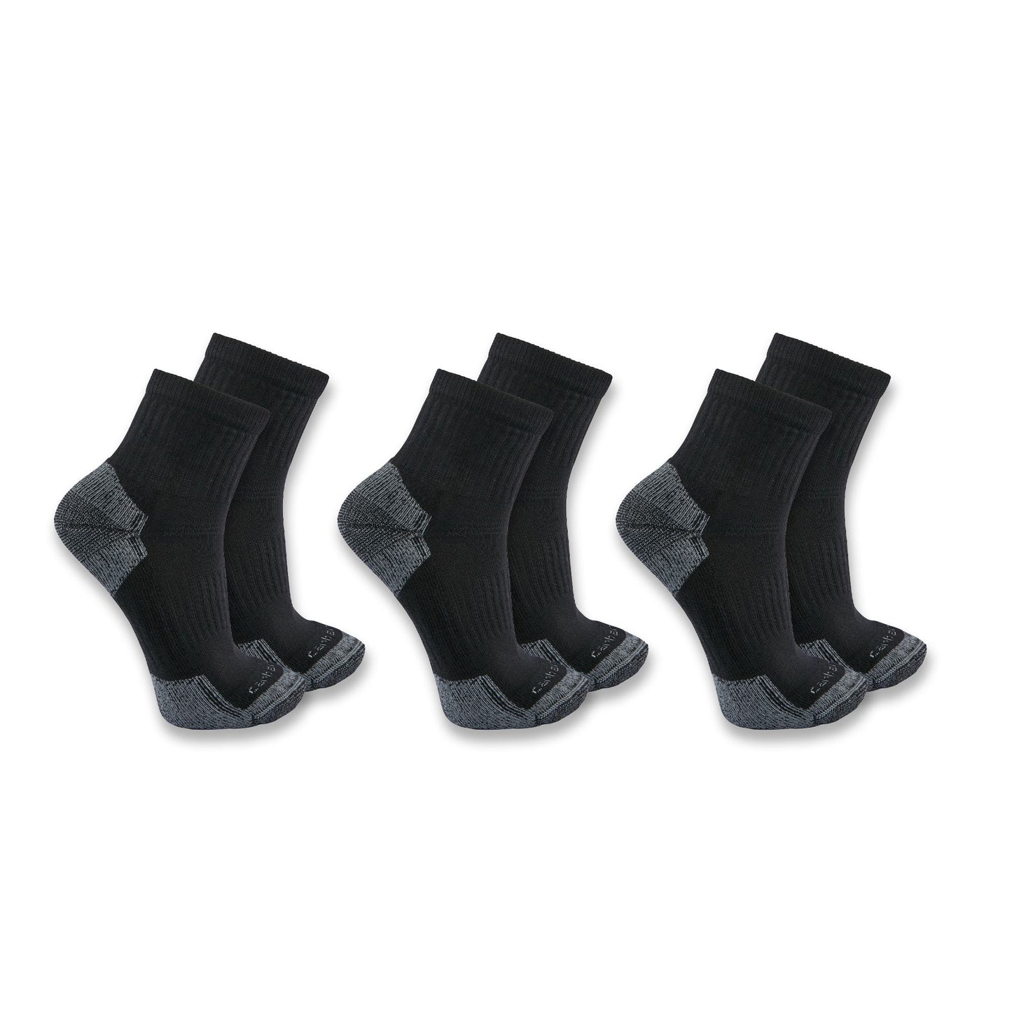 Mens - Midweight Cotton Blend Quarter Sock 3 Pack
