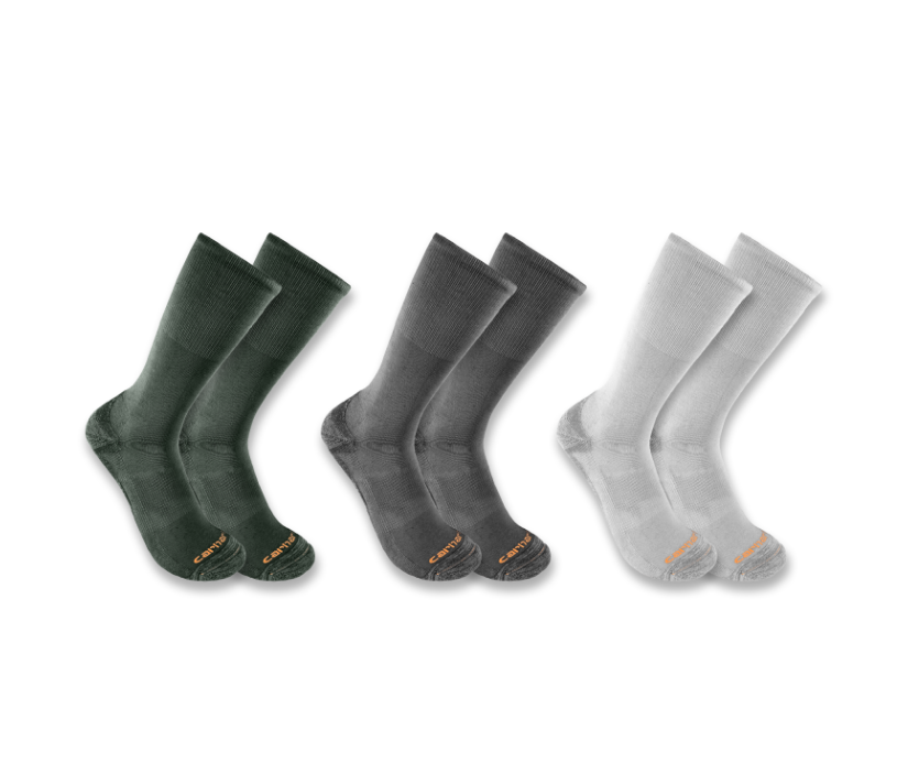 Mens - Midweight Cotton-Tencel Comfort Crew Sock 3 Pack