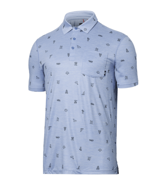 Droptemp Printed All Day Cooling Polo