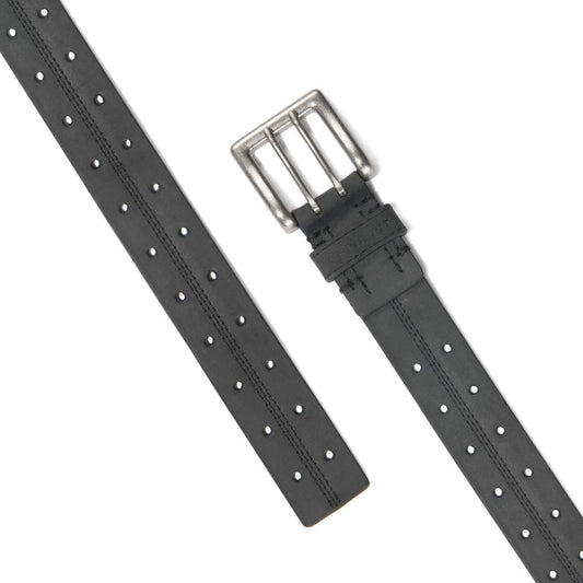 Saddle Leather Double Prong Perforated Belt