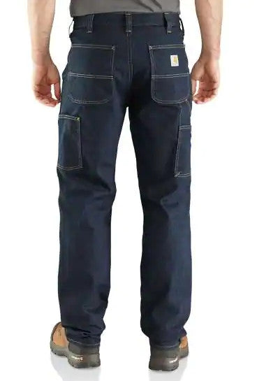 Relaxed Straight Rugged Flex Double Front Denim Dungaree