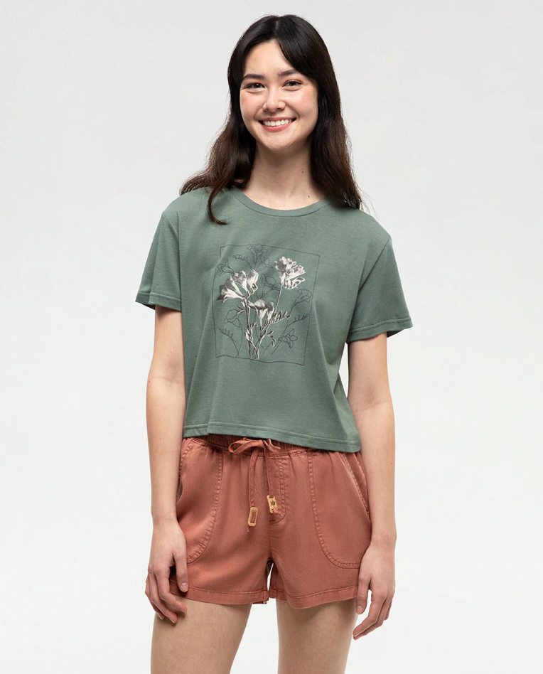 W Floral Crop T-Shirt