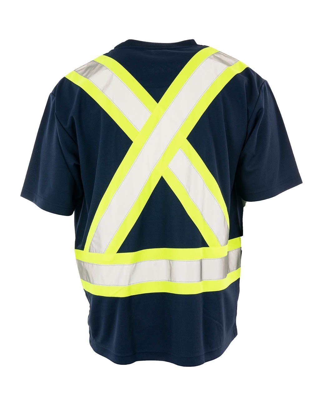 Hi Vis Crew Neck Short Sleeve Safety Tee Shirt with Chest Pocket