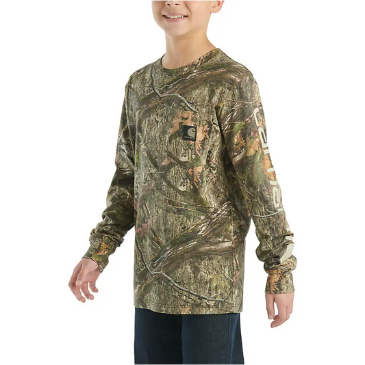 Long-Sleeve Camo Pocket T-Shirt