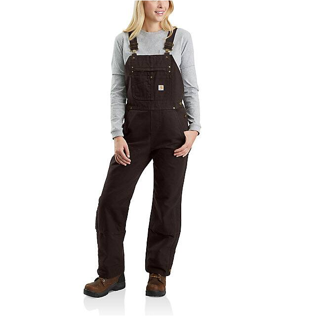 W Insulated Bibs - Relaxed Fit - Washed Duck - 3 Warmest Rating - 104049