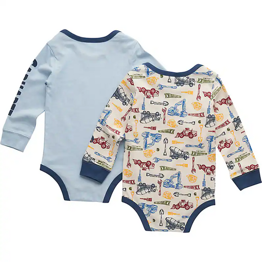 Long-Sleeve Construction Bodysuit 2 Piece Set