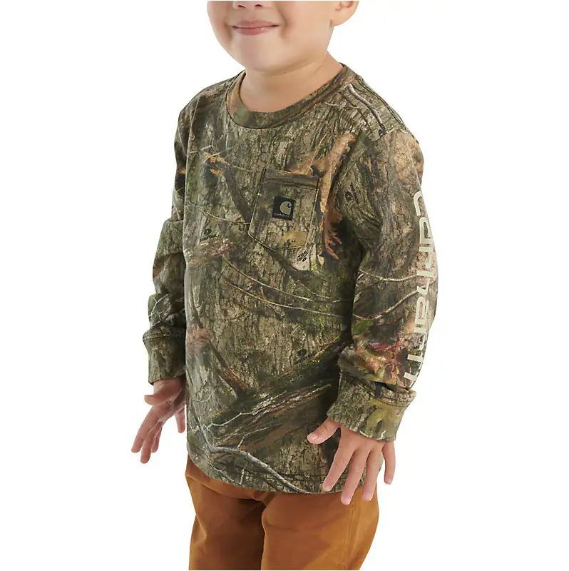 Long-Sleeve Camo Pocket T-Shirt