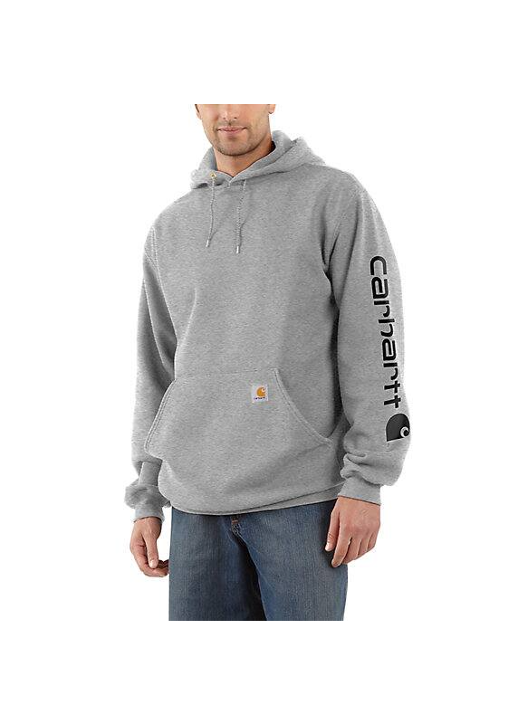 K288 Loose Fit Midweight Logo Sleeve Graphic Hoodie - Core Shades