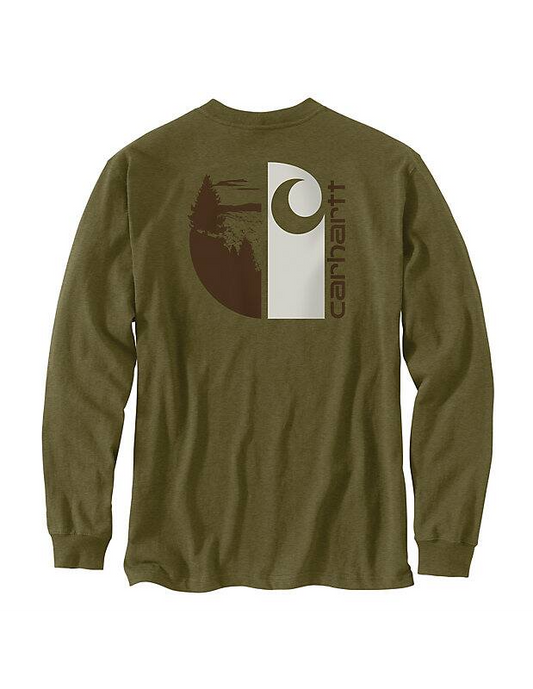 M Loose Fit Heavyweight LS Outdoor Graphic T-Shirt - 107176