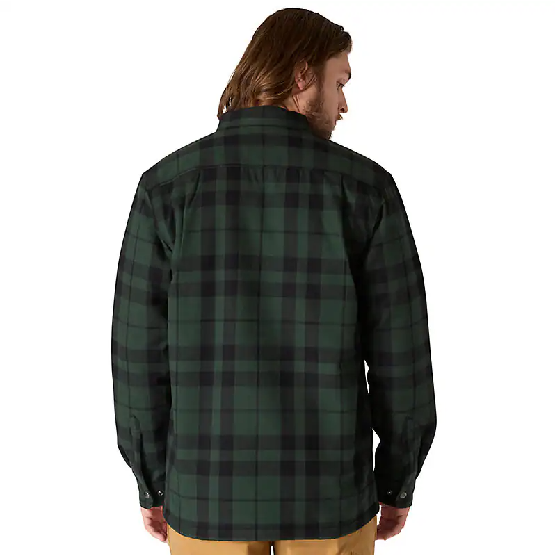 M Relaxed Fit Flannel Sherpa Lined Shirt Jacket - 107017